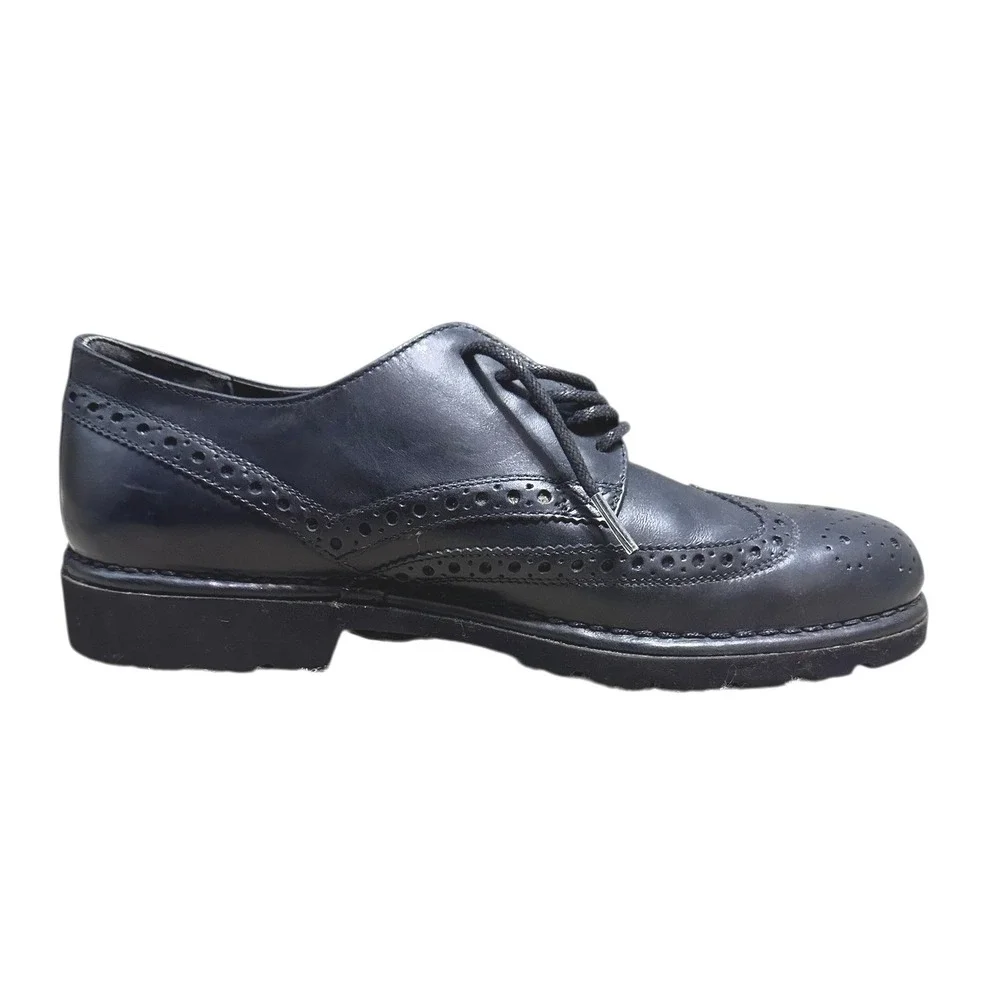 Rockport DresSports Wingtip Oxford Dress Shoes Men's 8 Black‎ Leather vintage